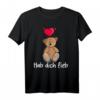 Shirt mit Teddybär und Spruch 'Hab dich Lieb'  Lustiges und Süßes Teddy Bär T-Shirt für Bärenliebhaber, Bärenmama & Bärenpapa