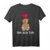 Shirt mit Teddybär und Spruch 'Hab dich Lieb'  Lustiges und Süßes Teddy Bär T-Shirt für Bärenliebhaber, Bärenmama & Bärenpapa