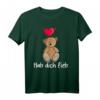 Shirt mit Teddybär und Spruch 'Hab dich Lieb'  Lustiges und Süßes Teddy Bär T-Shirt für Bärenliebhaber, Bärenmama & Bärenpapa