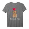 Shirt mit Teddybär und Spruch 'Hab dich Lieb'  Lustiges und Süßes Teddy Bär T-Shirt für Bärenliebhaber, Bärenmama & Bärenpapa