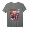 Kinder 6. Geburtstag Fußball T-Shirt für Jungen - Dab Pose, Fußball und Zahl 6, ideales Geschenk für Geburtstagsfeier & Fußballfans
