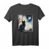 Katzenbesitzer Katze Kater am Fenster Katzen T-Shirt  Lustiges Tierliebhaber Design, perfekte Geschenkidee für Geburtstag, Muttertag, Vatertag & Weihnachten