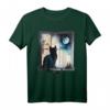 Katzenbesitzer Katze Kater am Fenster Katzen T-Shirt  Lustiges Tierliebhaber Design, perfekte Geschenkidee für Geburtstag, Muttertag, Vatertag & Weihnachten