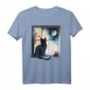 Katzenbesitzer Katze Kater am Fenster Katzen T-Shirt  Lustiges Tierliebhaber Design, perfekte Geschenkidee für Geburtstag, Muttertag, Vatertag & Weihnachten