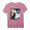 Katzenbesitzer Katze Kater am Fenster Katzen T-Shirt  Lustiges Tierliebhaber Design, perfekte Geschenkidee für Geburtstag, Muttertag, Vatertag & Weihnachten