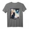 Katzenbesitzer Katze Kater am Fenster Katzen T-Shirt  Lustiges Tierliebhaber Design, perfekte Geschenkidee für Geburtstag, Muttertag, Vatertag & Weihnachten