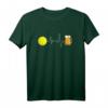 Tennis und Bier Darum bin ich hier - Lustiges Tennis Spieler T-Shirt für Vereins- und Freizeitspieler, perfekt als Geschenk zum Geburtstag oder Weihnachten