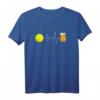 Tennis und Bier Darum bin ich hier - Lustiges Tennis Spieler T-Shirt für Vereins- und Freizeitspieler, perfekt als Geschenk zum Geburtstag oder Weihnachten