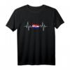 HapBunny Kroatien T-Shirt mit Herzschlag-Design  Perfektes Geschenk für Kroatien-Fans, Sportbegeisterte & Geburtstagsfeier