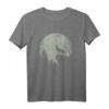 Wolf Vollmond heulend Silhouette Mond T-Shirt  Mystisches Geschenk für Wölfe Fans, Fans von Natur und Mystik, perfekt zu Geburtstag & Weihnachten