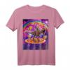 Space Cat Lover Riding Dinosaurier T Rex Unicorn Pizza Taco - Buntes, lustiges T-Shirt für Katzen-, Dinosaurier- und Einhorn-Fans, perfekt für Cinco de Mayo