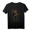 Bassist Geschenkidee Vitruvianischer Mann mit E-Bass T-Shirt  Perfektes Rockstar Geschenk für Musiker, Bandmitglieder & Bassliebhaber