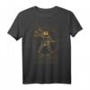 Bassist Geschenkidee Vitruvianischer Mann mit E-Bass T-Shirt  Perfektes Rockstar Geschenk für Musiker, Bandmitglieder & Bassliebhaber