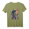 Japanischer Kaiju Porree Brokkoli Anime T-Shirt  Lustiges Manga Cartoon Design für Anime- und Japan-Fans