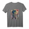 Japanischer Kaiju Porree Brokkoli Anime T-Shirt  Lustiges Manga Cartoon Design für Anime- und Japan-Fans