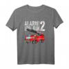 Feuerwehrauto Geburtstag Alarm Ich bin 2 Jahre Feuerwehrmann T-Shirt  Lustiges Geschenk für Zweijährige, Jungen, Feuerwehrfans & Kindergeburtstag