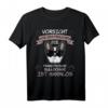 Vorsicht vor dem Frauchen - Französische Bulldogge T-Shirt für Hundeliebhaberinnen & -liebhaber, lustiges und süßes Design, perfektes Geschenk für Gassi oder Hundeschule