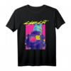 Cyberpunk Katze T-Shirt mit japanischem Charakter  Futuristische Anime-Manga-Illustration für Liebhaber japanischer Kultur und Neko
