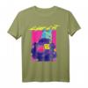 Cyberpunk Katze T-Shirt mit japanischem Charakter  Futuristische Anime-Manga-Illustration für Liebhaber japanischer Kultur und Neko