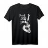 Rock Cat Playing Guitar - Lustiges Guitar Cat T-Shirt für Rockmusikfans, Musiker und Katzenliebhaber