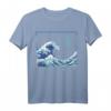 Vintage Asia Great Wave off Kanagawa Japan T-Shirt  Anime, Vaporwave & Japanische Kunst für Fans & Otaku