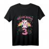 Kinder Ich bin schon 3 Einhorn Geburtstag T-Shirt - Süßes Geburtstagsoutfit für Mädchen und Jungen ab 3 Jahren