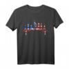 New York Skyline Herzschlag T-Shirt - Liebe für NYC, Freiheitsstatue & USA Flagge, perfektes Souvenir & Fanartikel für NYC-Liebhaber