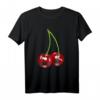 Kirsche Rockabilly Retro Vintage T-Shirt - Lustiges buntes Design im Comic Stil für Retro und Rockabilly Fans