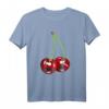 Kirsche Rockabilly Retro Vintage T-Shirt - Lustiges buntes Design im Comic Stil für Retro und Rockabilly Fans