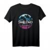 Santa Cruz California Vintage Retro T-Shirt - Surfer & Paddler Geschenk im 80er Stil mit Strand & Sonnenuntergang Motiv