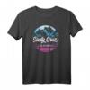 Santa Cruz California Vintage Retro T-Shirt - Surfer & Paddler Geschenk im 80er Stil mit Strand & Sonnenuntergang Motiv