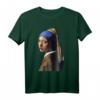 Vermeer Mädchen mit Perlen Ohrring T-Shirt  Kunstliebhaber Geschenk für Fans des legendären Malers