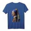 Vermeer Mädchen mit Perlen Ohrring T-Shirt  Kunstliebhaber Geschenk für Fans des legendären Malers