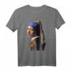 Vermeer Mädchen mit Perlen Ohrring T-Shirt  Kunstliebhaber Geschenk für Fans des legendären Malers
