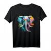 Buntes Elefanten T-Shirt für Elefantenliebhaber - Lebendiges Tiermotiv für Kinder und Erwachsene, perfekt als Geschenk oder Kostüm