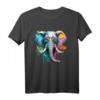 Buntes Elefanten T-Shirt für Elefantenliebhaber - Lebendiges Tiermotiv für Kinder und Erwachsene, perfekt als Geschenk oder Kostüm