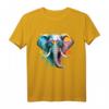 Buntes Elefanten T-Shirt für Elefantenliebhaber - Lebendiges Tiermotiv für Kinder und Erwachsene, perfekt als Geschenk oder Kostüm