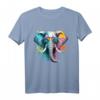 Buntes Elefanten T-Shirt für Elefantenliebhaber - Lebendiges Tiermotiv für Kinder und Erwachsene, perfekt als Geschenk oder Kostüm