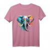 Buntes Elefanten T-Shirt für Elefantenliebhaber - Lebendiges Tiermotiv für Kinder und Erwachsene, perfekt als Geschenk oder Kostüm
