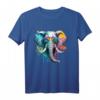 Buntes Elefanten T-Shirt für Elefantenliebhaber - Lebendiges Tiermotiv für Kinder und Erwachsene, perfekt als Geschenk oder Kostüm