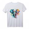 Buntes Elefanten T-Shirt für Elefantenliebhaber - Lebendiges Tiermotiv für Kinder und Erwachsene, perfekt als Geschenk oder Kostüm
