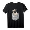 Love Pugs - Cooles Mops-T-Shirt mit Tasche für Hunde- und Haustierliebhaber, Kinder & Erwachsene, Sommershirt