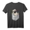 Love Pugs - Cooles Mops-T-Shirt mit Tasche für Hunde- und Haustierliebhaber, Kinder & Erwachsene, Sommershirt