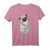 Love Pugs - Cooles Mops-T-Shirt mit Tasche für Hunde- und Haustierliebhaber, Kinder & Erwachsene, Sommershirt