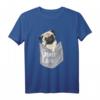Love Pugs - Cooles Mops-T-Shirt mit Tasche für Hunde- und Haustierliebhaber, Kinder & Erwachsene, Sommershirt