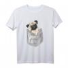 Love Pugs - Cooles Mops-T-Shirt mit Tasche für Hunde- und Haustierliebhaber, Kinder & Erwachsene, Sommershirt