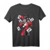 Comic Figur Schurken Kostüm T-Shirt mit Joker Spielkarten - Kreatives Geschenk für Comic- und Serienfans zu Weihnachten & Geburtstag