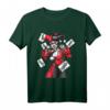 Comic Figur Schurken Kostüm T-Shirt mit Joker Spielkarten - Kreatives Geschenk für Comic- und Serienfans zu Weihnachten & Geburtstag