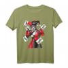 Comic Figur Schurken Kostüm T-Shirt mit Joker Spielkarten - Kreatives Geschenk für Comic- und Serienfans zu Weihnachten & Geburtstag
