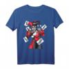 Comic Figur Schurken Kostüm T-Shirt mit Joker Spielkarten - Kreatives Geschenk für Comic- und Serienfans zu Weihnachten & Geburtstag
